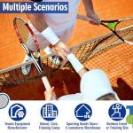 Skylety 100 Pack Disposable Plastic Tennis Racquet Bags Bulk Clear Polythene Tennis Rackets Storage Cover Bag 14" x 33" for Standard Rackets Sport Team Coach Club Supply Equipment Protection