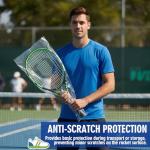 Skylety 100 Pack Disposable Plastic Tennis Racquet Bags Bulk Clear Polythene Tennis Rackets Storage Cover Bag 14" x 33" for Standard Rackets Sport Team Coach Club Supply Equipment Protection