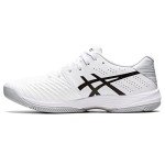 ASICS Men's Solution Swift FlyteFoam Tennis Shoes, 12, White/Black