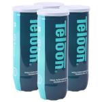 Teloon Championship Tennis Balls - Extra Duty - Regular Duty Felt Pressurized Tennis Balls (4 Cans, 12 Balls)