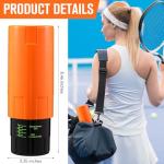 Soulchen 1 Pack Tennis Ball Pressurizer - Tennis Ball Storage Canister Holds 3 Balls Under 14 Psi Pressure, Reusable Stuff for Bounce Retention, Lightweight & Durable (Orange)