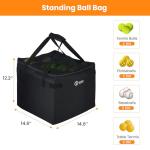 ShelfElites Tennis Ball Bag - Large Capacity 160 Ball Detachable Hopper Bag with Side Pockets, Waterproof Oxford for Court Training, Multi-Sport Use & Storage