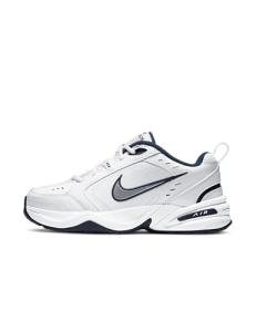 Nike Men's Air Monarch IV Training/Workout Shoes, White/Metallic Silver, 10.5