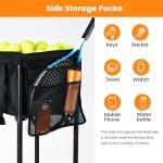 ShelfElites Tennis Ball Bag - Large Capacity 160 Ball Detachable Hopper Bag with Side Pockets, Waterproof Oxford for Court Training, Multi-Sport Use & Storage