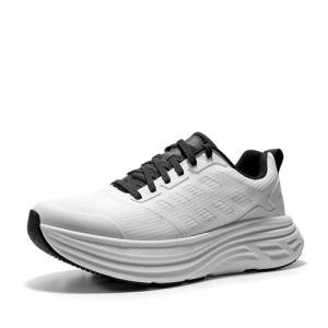 NORTIV 8 Women's Walking Shoes Cushion Running Tennis Shoes ActiveFloat Non-Slip Comfortable Breathable Workout Gym Sports Athletic Fashion Sneakers,Size 10,White,SNWS245W