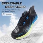 Men's Orthopedic Casual Hiking Athletic Walking Shoes: Plantar Fasciitis Bunions Recovery Arch Support Flat Feet for Running Workout, Slip On Foot Pain Relief Fit Hammer Toes Black Size 10