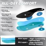 Men's Orthopedic Casual Hiking Athletic Walking Shoes: Plantar Fasciitis Bunions Recovery Arch Support Flat Feet for Running Workout, Slip On Foot Pain Relief Fit Hammer Toes Black Size 10