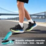 Men's Orthopedic Casual Hiking Athletic Walking Shoes: Plantar Fasciitis Bunions Recovery Arch Support Flat Feet for Running Workout, Slip On Foot Pain Relief Fit Hammer Toes Black Size 10