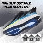 Men's Orthopedic Casual Hiking Athletic Walking Shoes: Plantar Fasciitis Bunions Recovery Arch Support Flat Feet for Running Workout, Slip On Foot Pain Relief Fit Hammer Toes Black Size 10