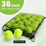 FURWEY Tennis Balls, 24/36/80 Pack Bulk Tennis Balls Pressureless Tennis Ball, Come with Mesh Bag for Easy Transport,Pet Dog Playing Balls, Good for Beginner Training Ball