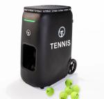 Titan ONE Tennis Ball Machine with 130-Ball Capacity & Internal Oscillation | Remote Control via Free App, 80 MPH Speed, Portable with Trolley Handle & Wheels