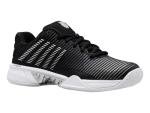 K-Swiss Women's Hypercourt Express 2 Tennis Shoe - Wide Width Pickleball Sneakers Black/White/Silver