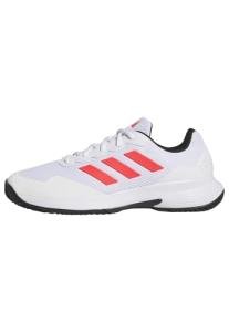 adidas Men's Gamecourt 2.0 Tennis Sneaker, White/Lucid Red/Black, 7