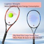 Adult 2 Player Tennis Racket Perfect for Beginner and Professional Players, 27” Speed Tennis Racquet Include Tennis Balls, Overgrips, Tennis Bag, Vibration Dampe, Cover