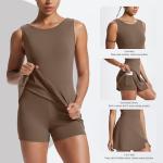 NIASHOT Black Athletic Golf Dress for Women Spring Tennis Bodycon Workout Active Skort Dress Casual Graduation Date Summer Outfits Built in Shorts with Pockets 2026 A-Black L