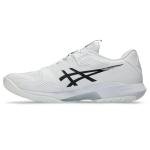 ASICS Men's Solution Speed FlyteFoam 4 Tennis Shoes, 11.5, White/Black