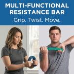 THERABAND FlexBar, Tennis Elbow Therapy Bar, Relieve Tendonitis Pain & Improve Grip Strength, Resistance Bar for Golfers Elbow & Tendinitis, 3 pack, Light-Medium-Heavy, RED/GREEN/BLUE