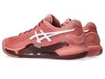 ASICS Women's Gel-Resolution 9 Tennis Shoes, 8, Light Garnet/White