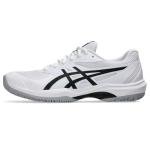 ASICS Men's Game FlyteFoam Tennis Shoes, 12.5, White/Black