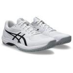 ASICS Men's Game FlyteFoam Tennis Shoes, 12.5, White/Black