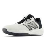 New Balance Women's 696 V6 Tennis Shoe, White/Black, 7.5 M