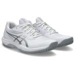 ASICS Women's Game FlyteFoam Tennis Shoes, 8, White/Pure Silver
