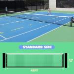 Tennis Net Professional Tennis Court Net 42FT Replacement Nets Heavy Duty Sport Nets with 2 Fiberglass Dowels, Compatible with Outdoor Indoor Standard Courts (Tennis Net)