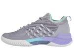 K-Swiss Women's Hypercourt Supreme 2 Tennis Shoe, Lilac Gray/Nimbus Cloud/Neon Purple, 8 M