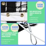 Tennis Net Professional Tennis Court Net 42FT Replacement Nets Heavy Duty Sport Nets with 2 Fiberglass Dowels, Compatible with Outdoor Indoor Standard Courts (Tennis Net)