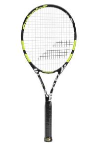 Babolat Evoke 105 Strung Tennis Racquet, Black/Yellow (4 1/4" Grip)