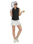 BGOWATU Women's Golf Polo Shirts Sleeveless Collared V Neck Tennis Tops Dry Fit UPF 50+ Workout Tank Lightweight Black L