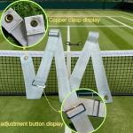 Professional Tennis Net Center Strap with Adjustable Buckle & Rust-Proof Hook Heavy-Duty Center Strap for Secure Net Tension and Height Stability on Tennis Courts