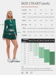 Tennis Skirt Sets for Women Zipper Color Block High Waisted Golf Polo Two Piece Skirt Set Women 2 Piece Outfits A Green