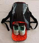 HEAD Tour Team Tennis Backpack 2 Racquet Carrying Bag w/Padded Shoulder Straps & Shoe Compartment - Black/Grey.