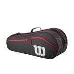 WILSON Advantage 3 Pack Tennis Bag - Black, Holds up to 3 Rackets