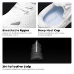 NORTIV 8 Women's Walking Shoes Cushion Comfortable ActiveBreeze Running Tennis Shoes Non-Slip Workout Gym Sports Athletic Breathable Fashion Sneakers,Size 7.5,White,SNWS248W