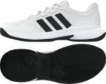 adidas Men's Gamecourt 2 M, White/Black/Silver Metallic, 13