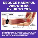 TENEX Ultra Tennis Elbow Brace, Wrist-worn Non-Compression Band, Supports Relief & Recovery from Tennis, Pickleball, Golf, Repetitive Motion, One-size fits Most Men & Women, Pain Shock Absorber