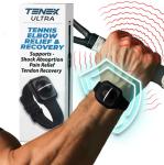 TENEX Ultra Tennis Elbow Brace, Wrist-worn Non-Compression Band, Supports Relief & Recovery from Tennis, Pickleball, Golf, Repetitive Motion, One-size fits Most Men & Women, Pain Shock Absorber