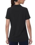 MAGCOMSEN Womens Polo Shirts Sports Short Sleeve V Neck Golf Shirts with Collar UV Protection Quick Dry Tennis Black,L