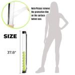 Hiceeden 2 Pack Tennis Ball Pick Up Tube with Strap, Tennis Ball Tube Picker Grabber, Tennis Ball Hopper Collector Tube for Retrieving Ball, Holds 15 Balls, Clear