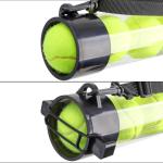 Hiceeden 2 Pack Tennis Ball Pick Up Tube with Strap, Tennis Ball Tube Picker Grabber, Tennis Ball Hopper Collector Tube for Retrieving Ball, Holds 15 Balls, Clear
