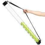 Hiceeden 2 Pack Tennis Ball Pick Up Tube with Strap, Tennis Ball Tube Picker Grabber, Tennis Ball Hopper Collector Tube for Retrieving Ball, Holds 15 Balls, Clear