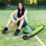 Hiceeden 2 Pack Tennis Ball Pick Up Tube with Strap, Tennis Ball Tube Picker Grabber, Tennis Ball Hopper Collector Tube for Retrieving Ball, Holds 15 Balls, Clear