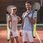 Hiceeden 2 Pack Tennis Ball Pick Up Tube with Strap, Tennis Ball Tube Picker Grabber, Tennis Ball Hopper Collector Tube for Retrieving Ball, Holds 15 Balls, Clear