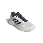 Adidas Men's Gamecourt 2.0 Tennis, White/Black/Aurora Plum, 8.5