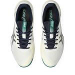 ASICS Men's Solution Speed FlyteFoam 3 Tennis Shoes, 11.5, Cream/Midnight