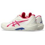 ASICS Women's Game FlyteFoam Tennis Shoes, 9, Cream/Bright Rose