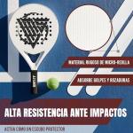 Transparent Padel Racket Protector + Sticker – Transparent Protector with Rugged Finish for More Protection 35 x 370 mm (3)