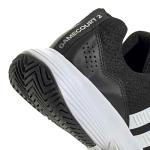 adidas Men's Gamecourt 2 M, Black/White/Silver Metallic, 9.5